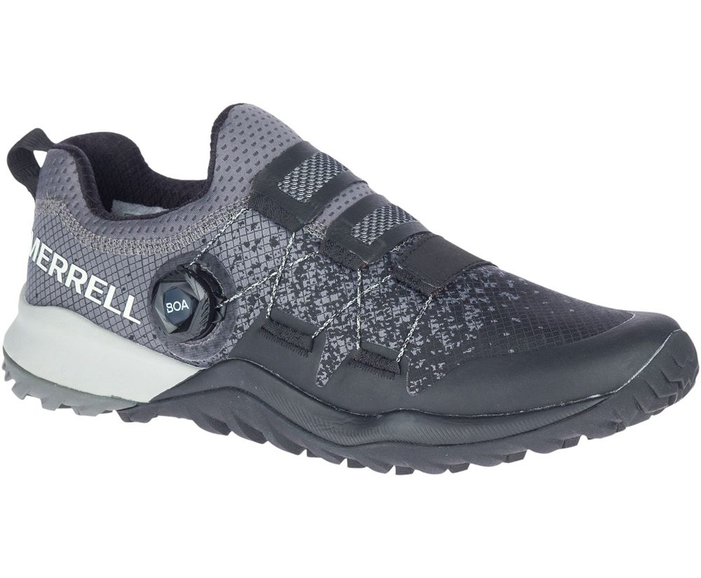 Buty Sportowe Merrell Męskie Czarne/Szare - Momentous 2 Boa - 745823-NAC